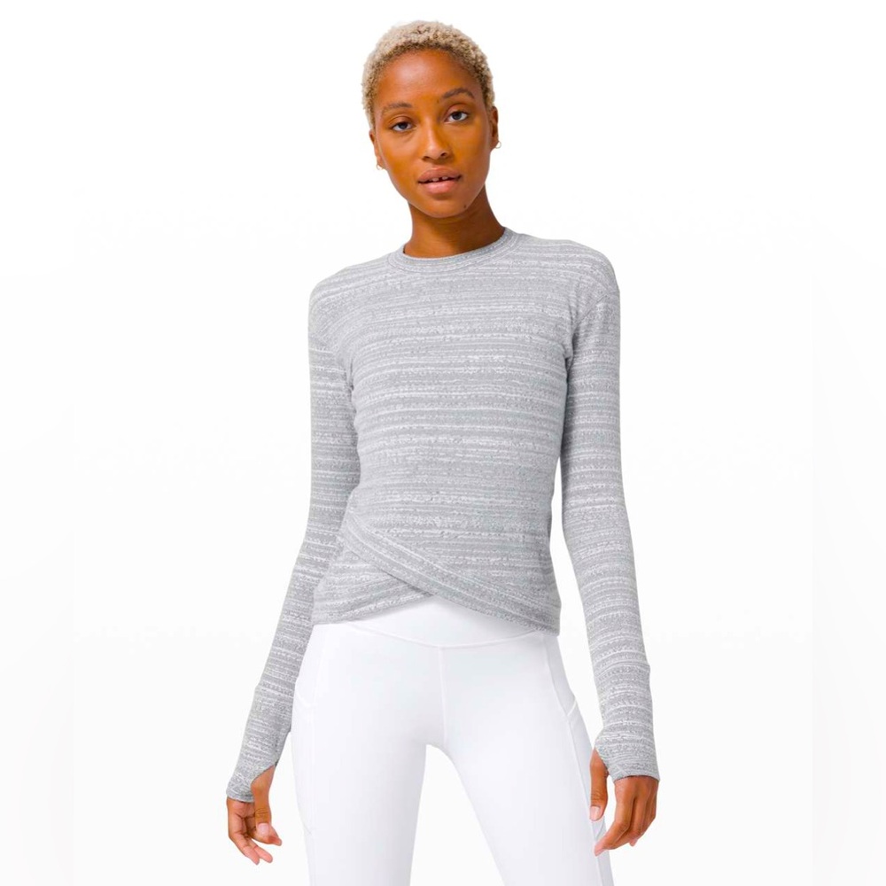 Lululemon Close to Crossing long sleeve Rulu top with tulip hem